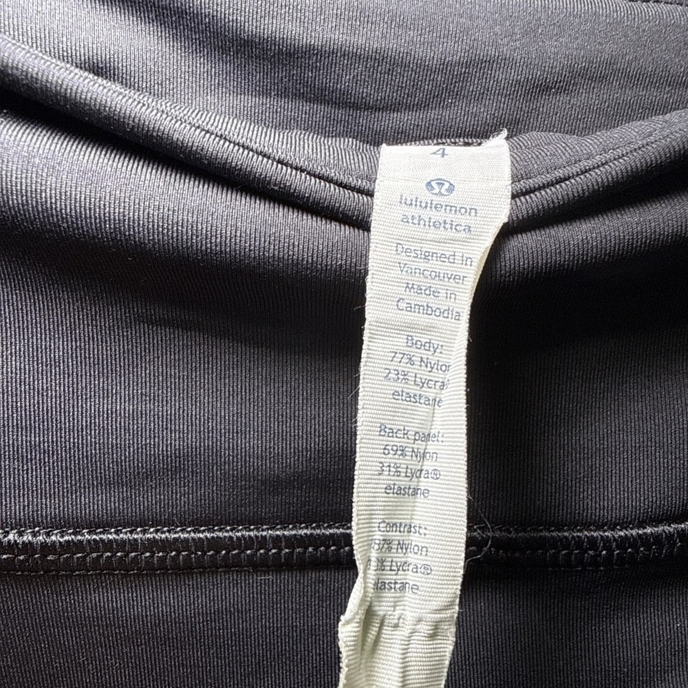 Lululemon Black Capri Legging Sz 4 - Picture 8 of 9